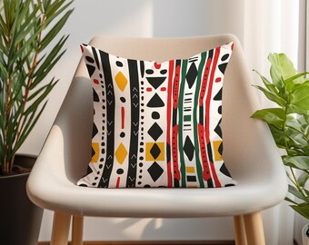 Funda de cojín con estampado africano, decoración étnica para el hogar