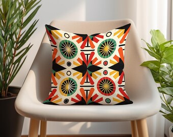 Funda de almohada con estampado africano, decoración étnica para el hogar, doble cara