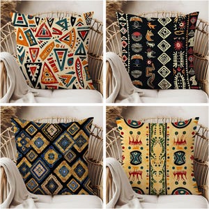 Boho Pillow Cover, Decorative Boho Pillow Cover, Ethnic Throw Pillow, Folkloric Pillow, Boho Livingroom Decor, Boho Home Decoration