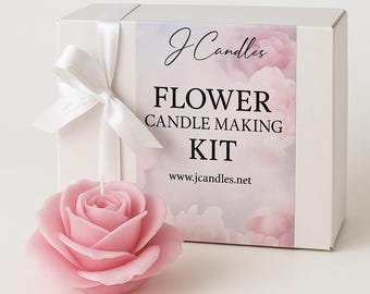 Unique DIY Flower Candle Making Kit | Beeswax Rose | Handmade Craft Kit | Luxury Mother Day Gift