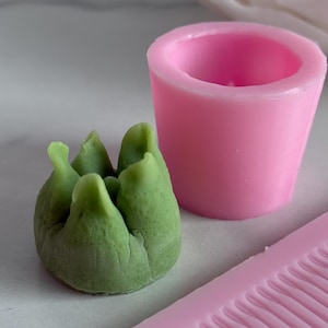 Peony Center Silicone Mold | Realistic Flower Candle Mold | High-Detail Floral Center Mold for Candle Making | Peony Core Silicone Mold