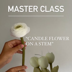 Masterclass | Candle Flower on a stem, Tutorial, Candle Flower Making Candle Tutorial