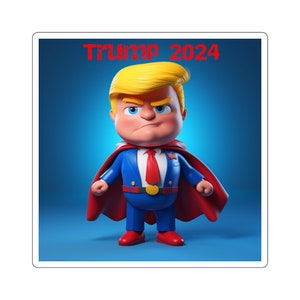 Square Sticker Donald Trump for President 2024
