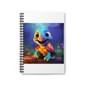 Spiral Notebook - Ruled Line - Cute Turtle