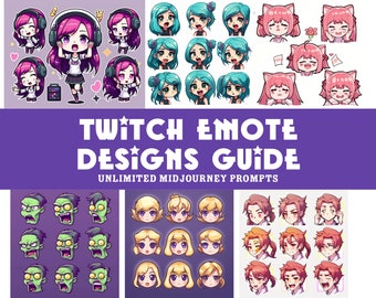 Midjourney Prompt Guide | Example Prompts + Prompt Generator | Twitch Emotes | Midjourney Prompts