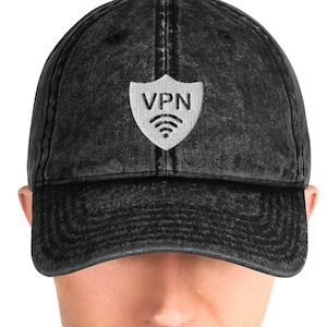 COMPUTER _ VPN || Vintage Embroidered Cotton Twill Cap Hat