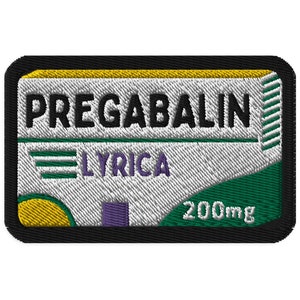 PRÉGABALINE _ LYRICA || Écusson brodé (repasser/coudre)