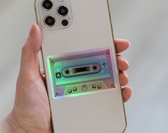 RETRO _ CASSETTE || Holographic sticker
