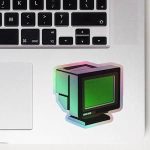 RETRO _ COMPUTER || Holographic sticker