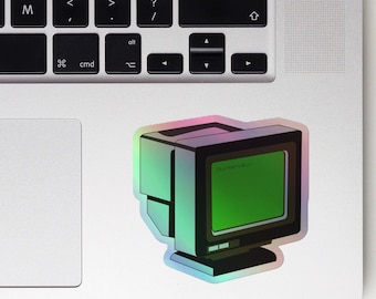 RETRO _ COMPUTER || Holographic sticker
