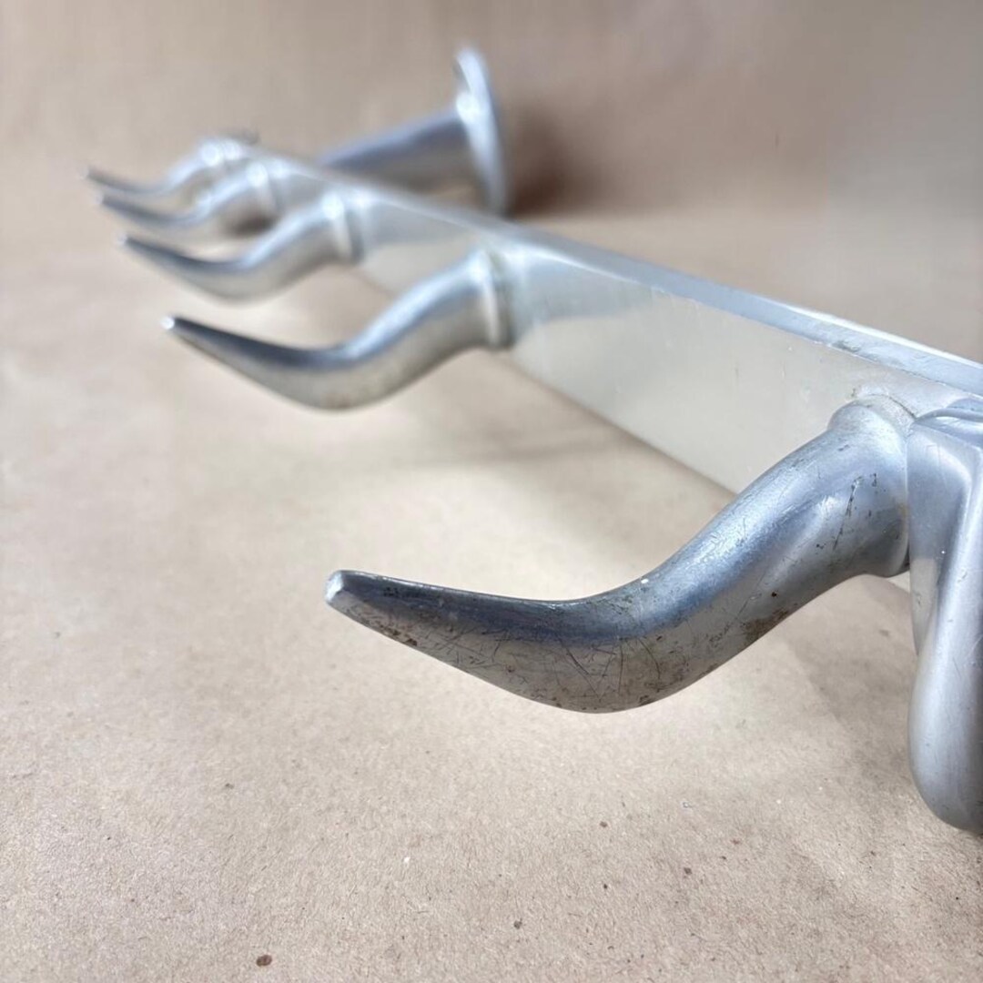 German Industrial Aluminum Coat Rack 70s 80s Butcher Shop Wall Rack - Etsy