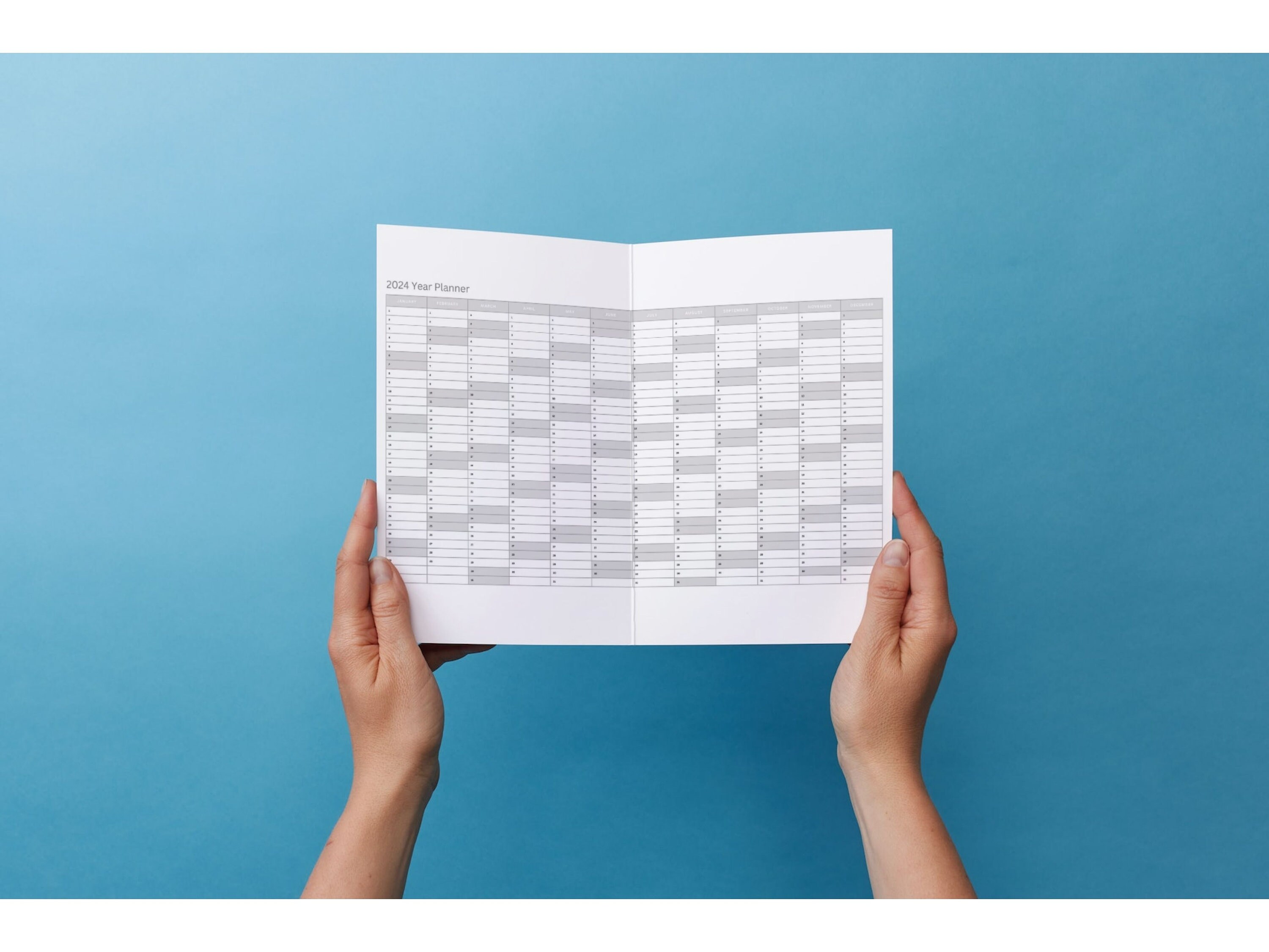 PRINTABLE 2024 Wall Calendar, Digital PDF Instant Download, 2024 Wall ...