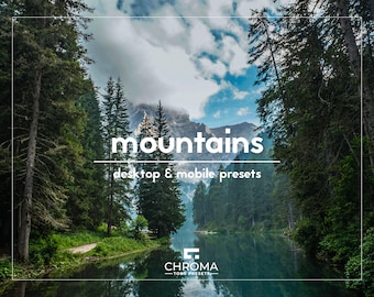 10 Outdoor Lightroom Presets | Desktop And Mobile | Nature Presets | Forest Presets | Autumn Presets | Mountain Presets | Landscape Presets