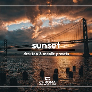 10 Sunset Lightroom Presets | Desktop And Mobile | Summer Presets | Travel Presets | Beach Presets