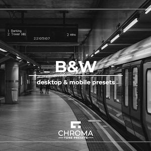 10 Timeless Black & White Lightroom Presets | Desktop and Mobile | Classic BW | Monochrome Photography