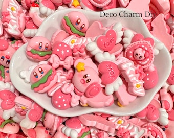 10PC Kirby Charms • Cabochon Charms • Cute Charms •