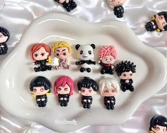 5PCS Jujutsu Kaisen Charms Decoden Supplies, Cute  Resin Charms, Flatback Decoden charms, Hair Accessorie charms