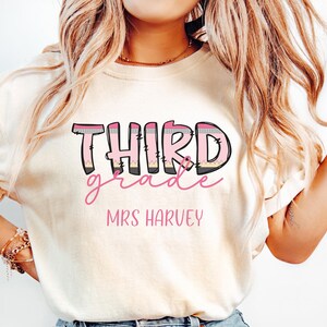 Personalised Third Grade Teacher Shirt, Custom 3rd Grade Teacher Shirt, 3rd Grade T-Shirt, Third Grade TShirt, Teacher Team, Comfort Colors®
