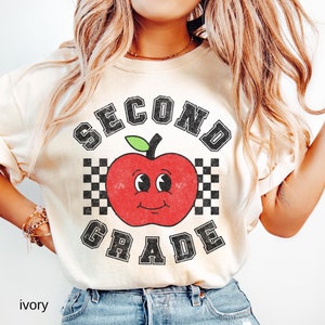 Retro Second Grade Teacher Shirt 2nd Grade Teacher Tee, First Day of School Matching TShirt, New Teacher Gift Teacher Squad Comfort Colors®