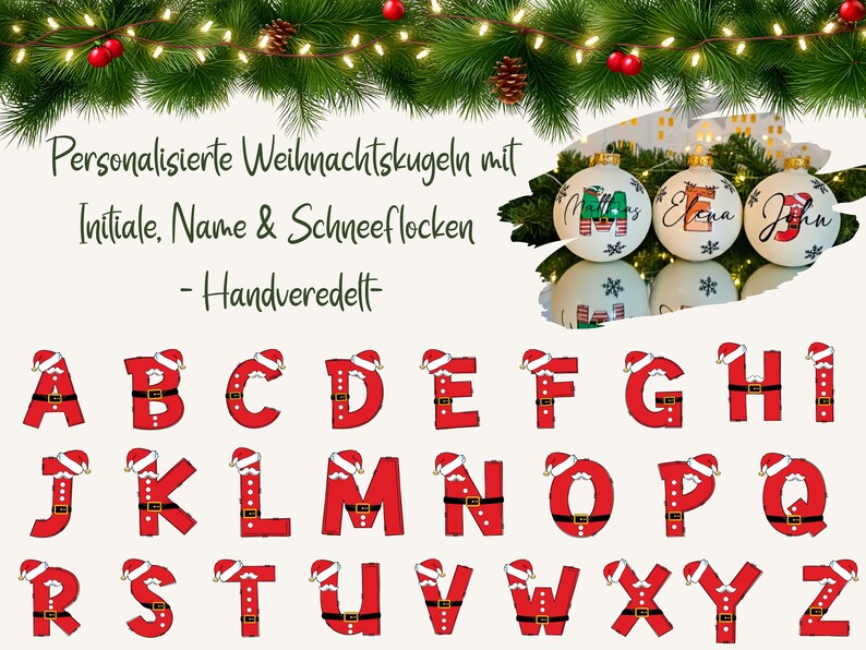 Personalisierte Weihnachtskugel mit Name – Glas Christbaumkugel für Kinder & Familie – Weihnachtsgeschenk – Ø 8 cm mit Geschenkkarton 画像 8