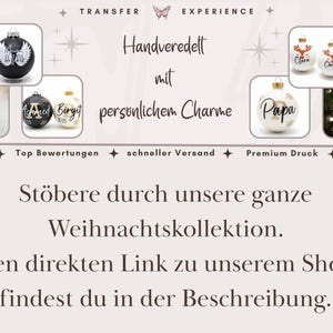Weihnachtskugeln personalisiert für Kinder – personalisierte Christbaumkugel mit Rentierkopf aus Glas - Ø 8 cm mit Geschenkkarton Bild 7