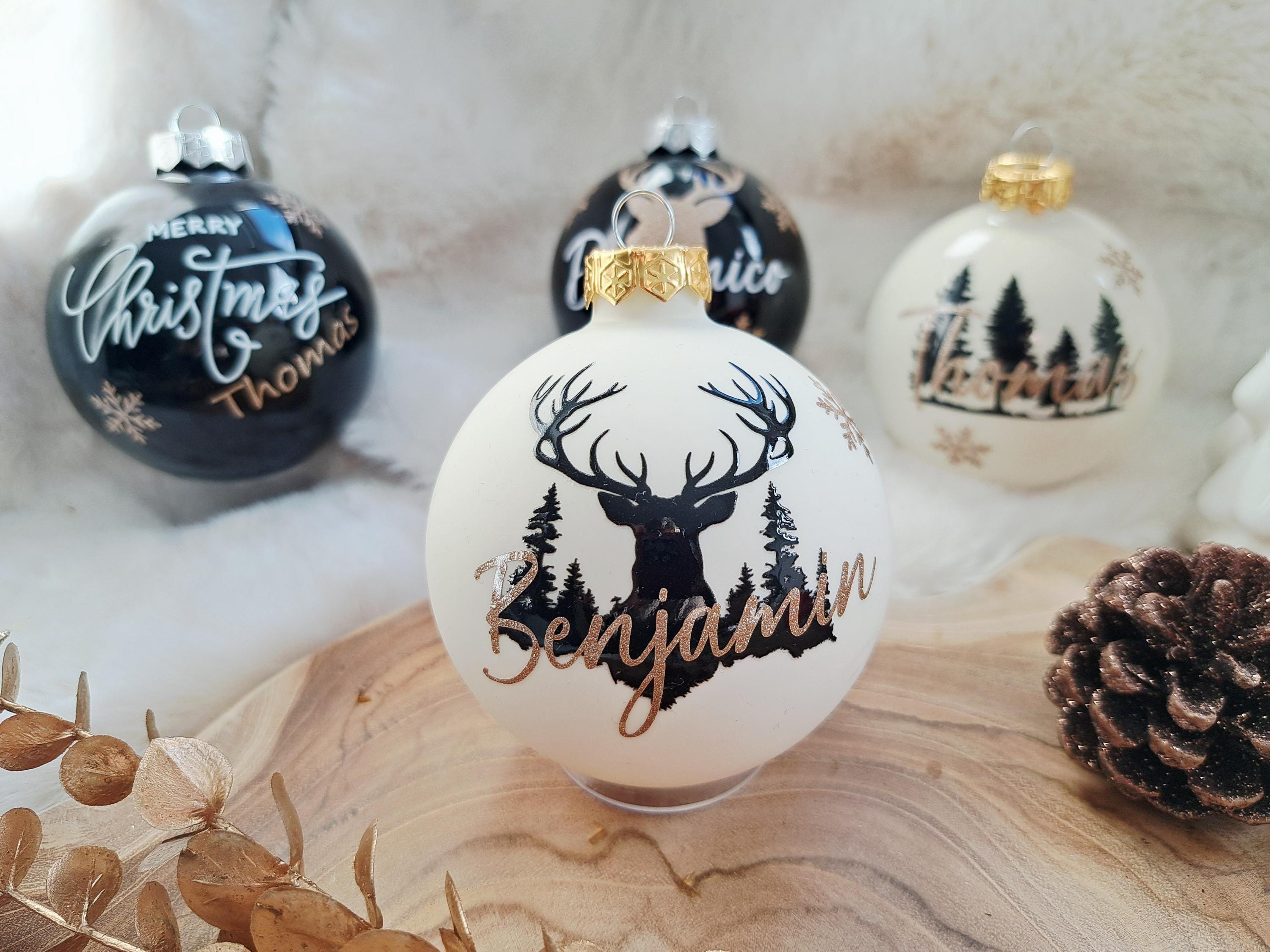 Weihnachtskugel mit Name und Motiv, Wunschname
