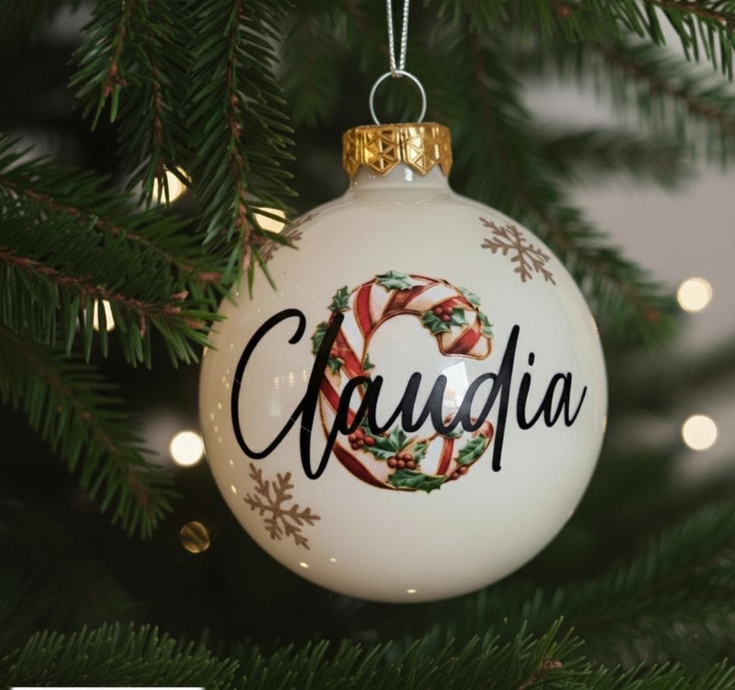 Weihnachtskugel mit Namen, Weihnachtsdeko