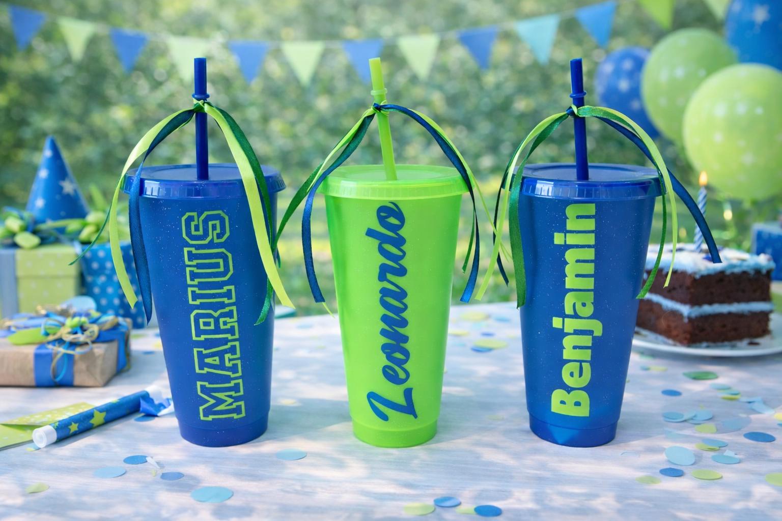 Gastgeschenk mit Name, Becher personalisiert