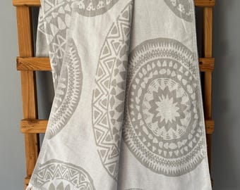 Neu Hochwetiges XXL Hamamtuch Saunatuch Peshtemal Badetuch 100% Baumwolle Strandtuch Überwurf Mit Muster Doubleface 210cm x 95cm Geschenk