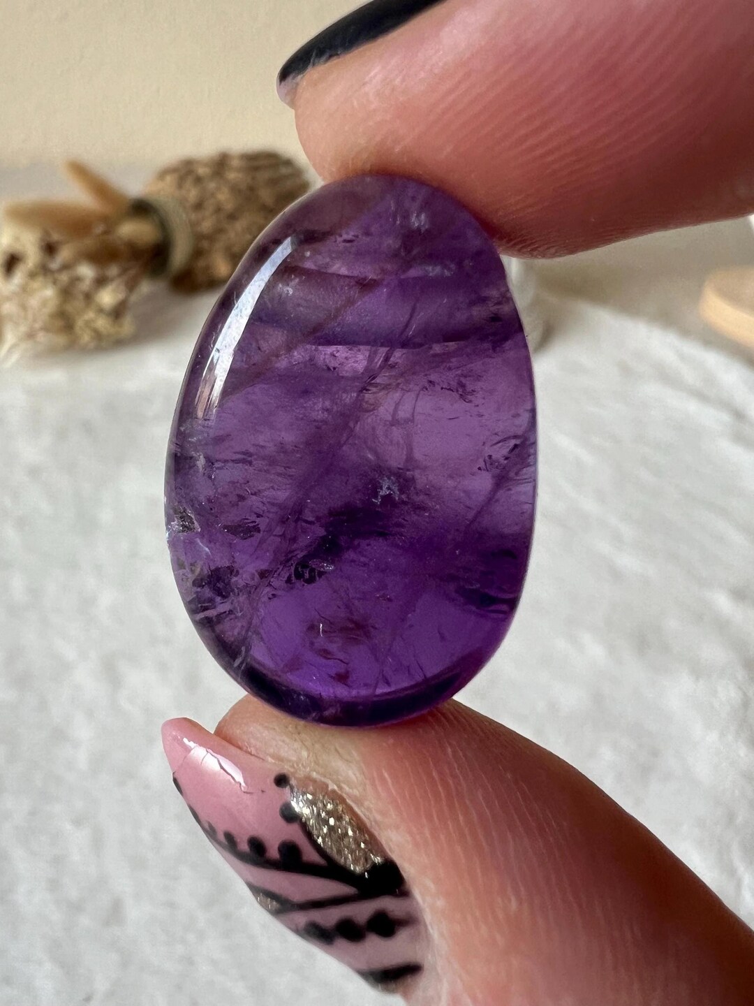 Amethyst Drop Pendant - Etsy