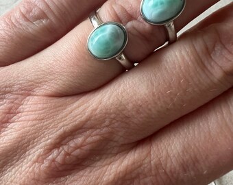 Larimar Ring Edelstahl