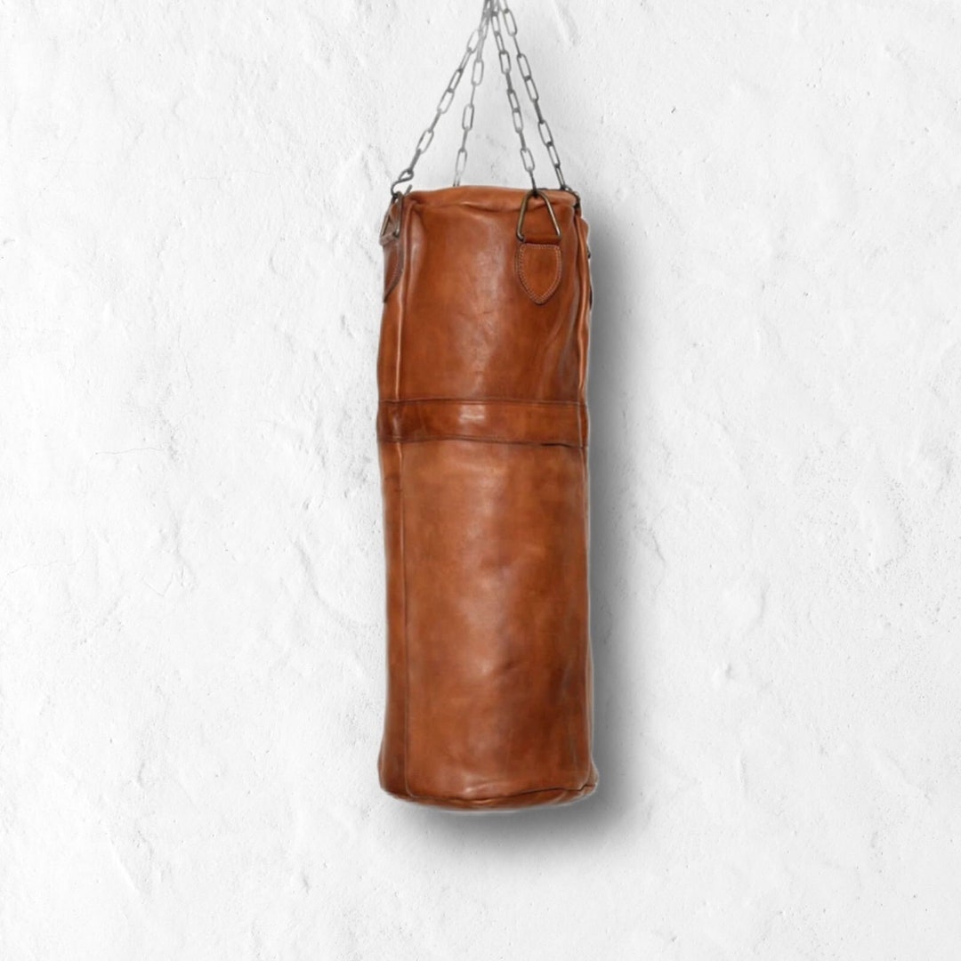 Vintage Leather Punching Bagpunching Bagvintage Boxing Etsy