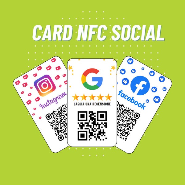 Card NFC per SOCIAL e RECENSIONI