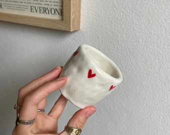 Herz-Espressotasse | Handgemachte Keramik