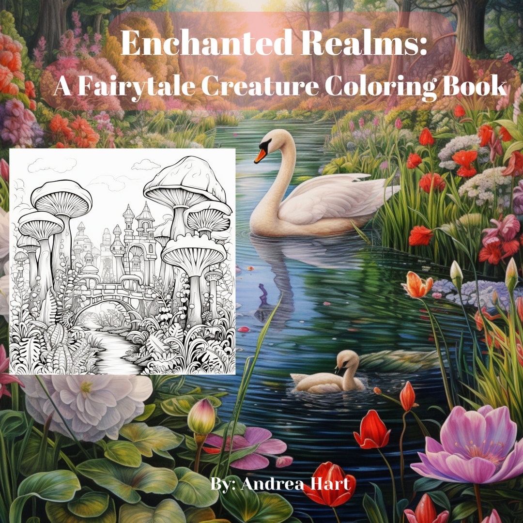 Enchanted Realms: Coloring Page Design - Etsy