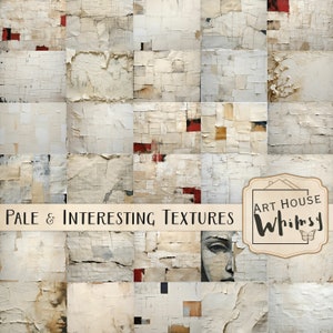 Papeles de textura pálidos e interesantes: 30 fondos artísticos únicos, descarga digital, uso comercial, texturas imprimibles, diario basura