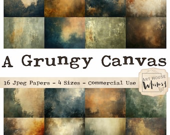 A Grungy Canvas: 16 Weathered Backgrounds (Digital Download)