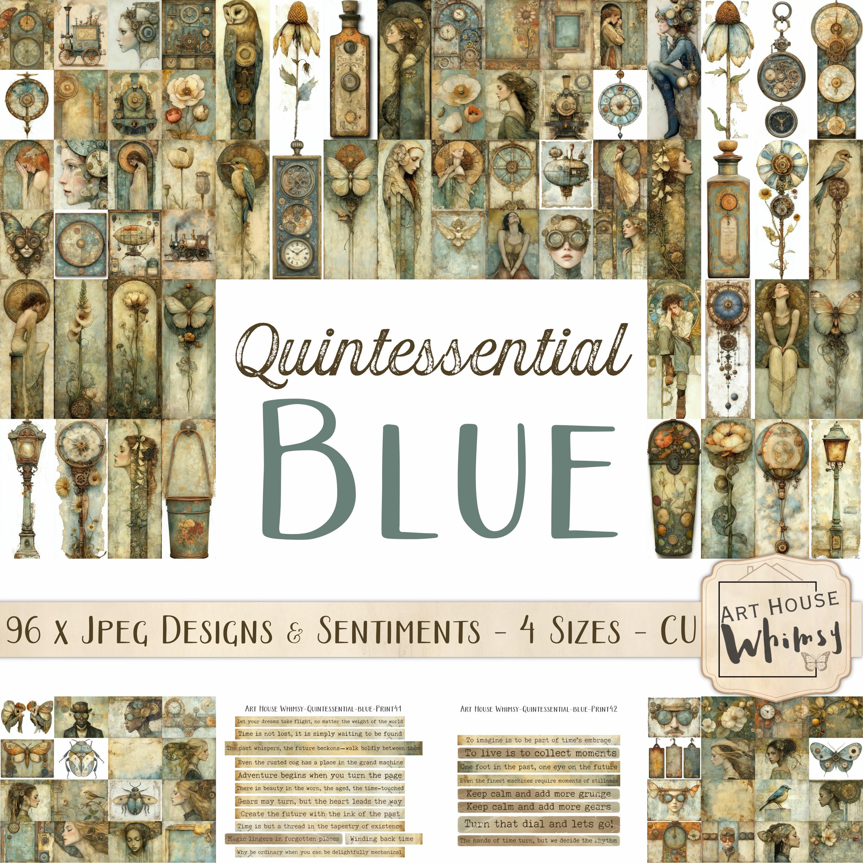 Quintessential 3 Blue：スチームパンク風デジタルアート