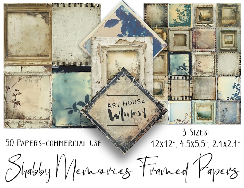 Shabby Memories Framed Papers: 50 Vintage Shabby Chic Jpeg Backgrounds ...