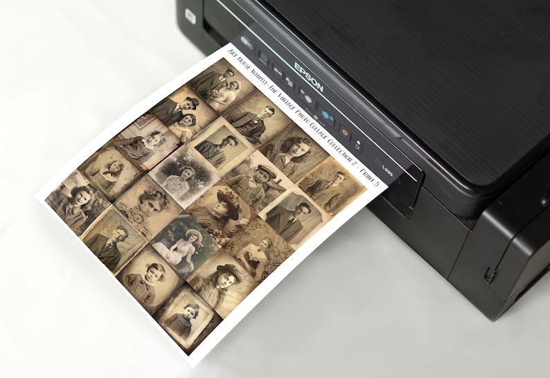 The Vintage Photo Collage Collection-part 2 5 Printable Collage Sheets Containing 100 Small Old ...
