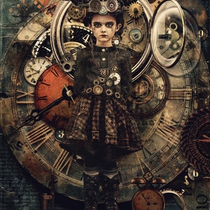 Gear Head Gang, 50 Grungy Steampunk Jpeg Images 3 Sizes & Bonus Word Tags and Papers, CU, Card Making, Junk Journals, Digital Art image 10