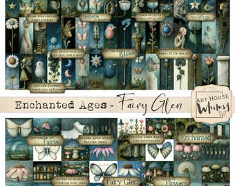 Enchanted Ages-Fairy Glen: Digital Art Kit, Whimsical Fairies & Florals (96 Designs) (Digital Download)