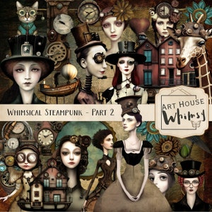 Steampunk lunatique partie 2 Steampunk gothique Png Clipart scrapbooking numérique usage commercial graphiques imprimables