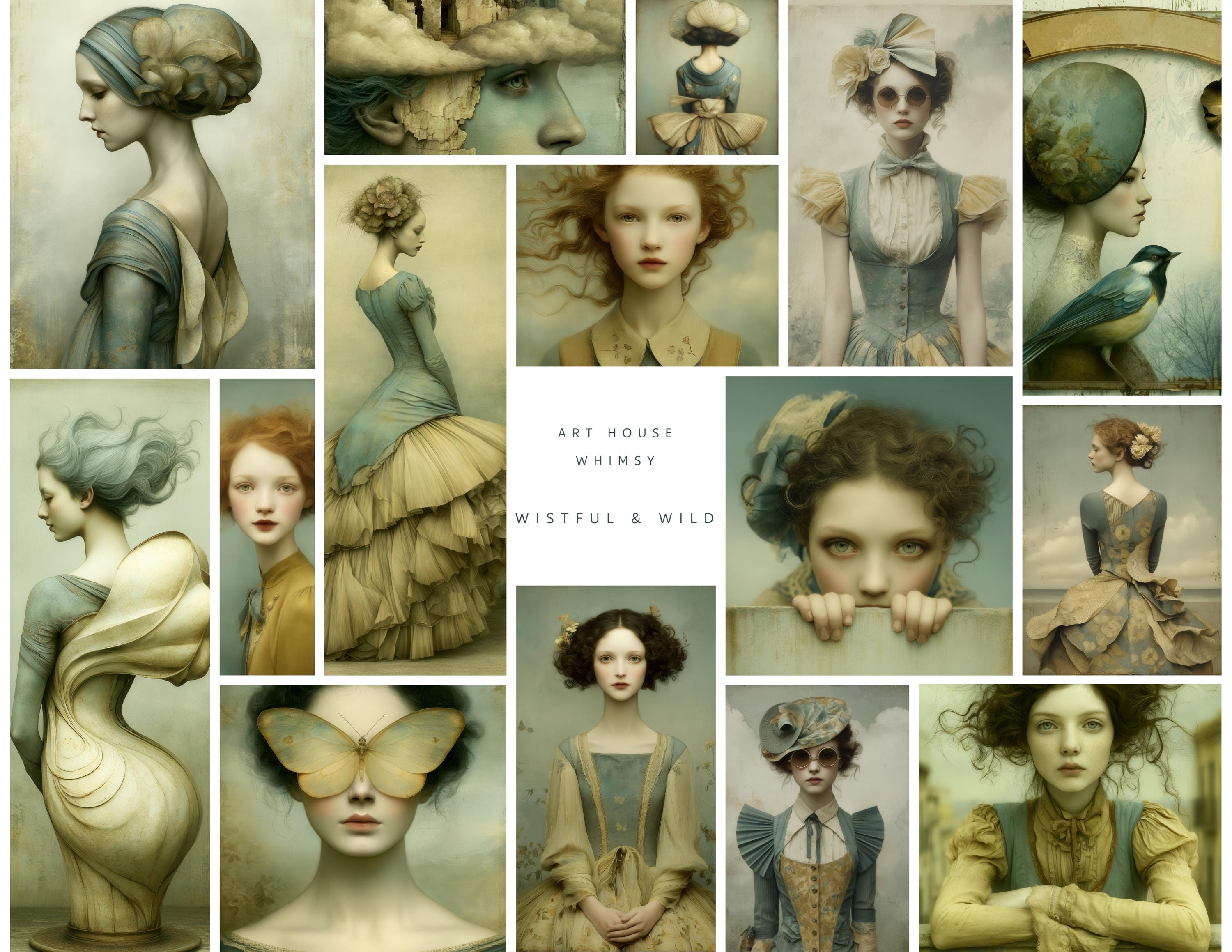 Wistful & Wild: Surreal Ethereal Portraits in Soft Turquoise and Gold ...