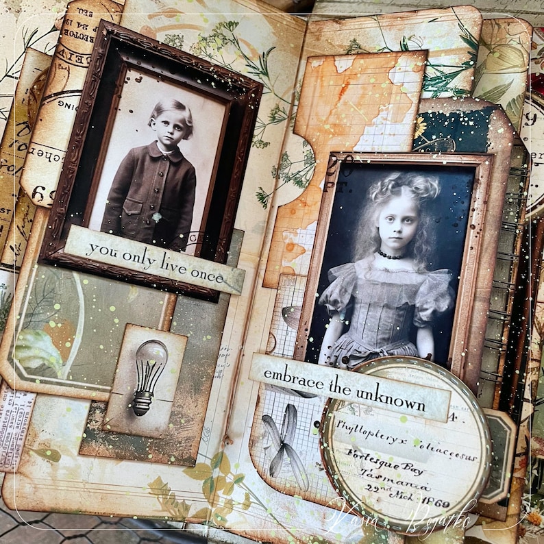 Naturjournals Collage Kit: Vintage Ephemera, Fältanteckningar (Digital Nedladdning) bild 8