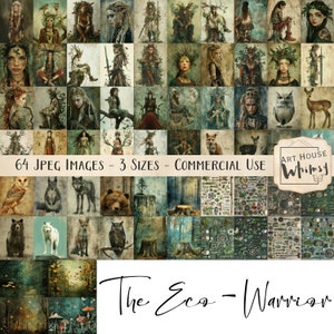 The Eco-Warrior - 64 immagini, 3 dimensioni, magia della natura, druidi, medicina naturale, gente della foresta, animali della foresta, arte digitale, diario spazzatura, CU