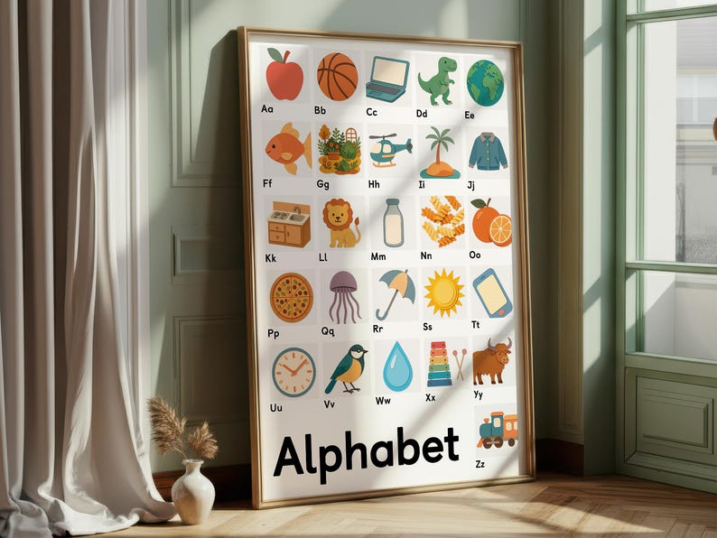 Alphabet Poster Deutsch | Montessori ABC Poster | Digital Download