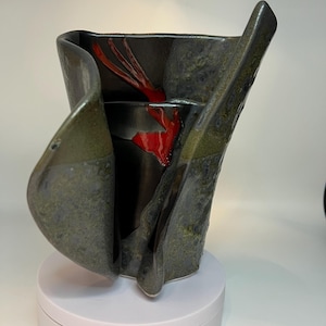 Artistic Handmade Ceramic Vase from Greece (1989) – Unique Piece