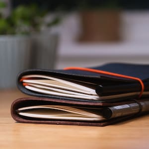 Leather Notebook Cover - Pocket Size, A5, A6, B5, B6, A4