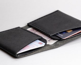 Minimalist leather wallet, Compact leather wallet, Leather Wallet for men, Perfect gift for him - no20